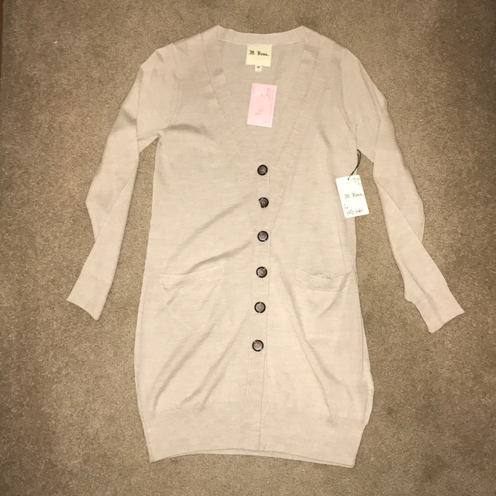 Long button up cardigan